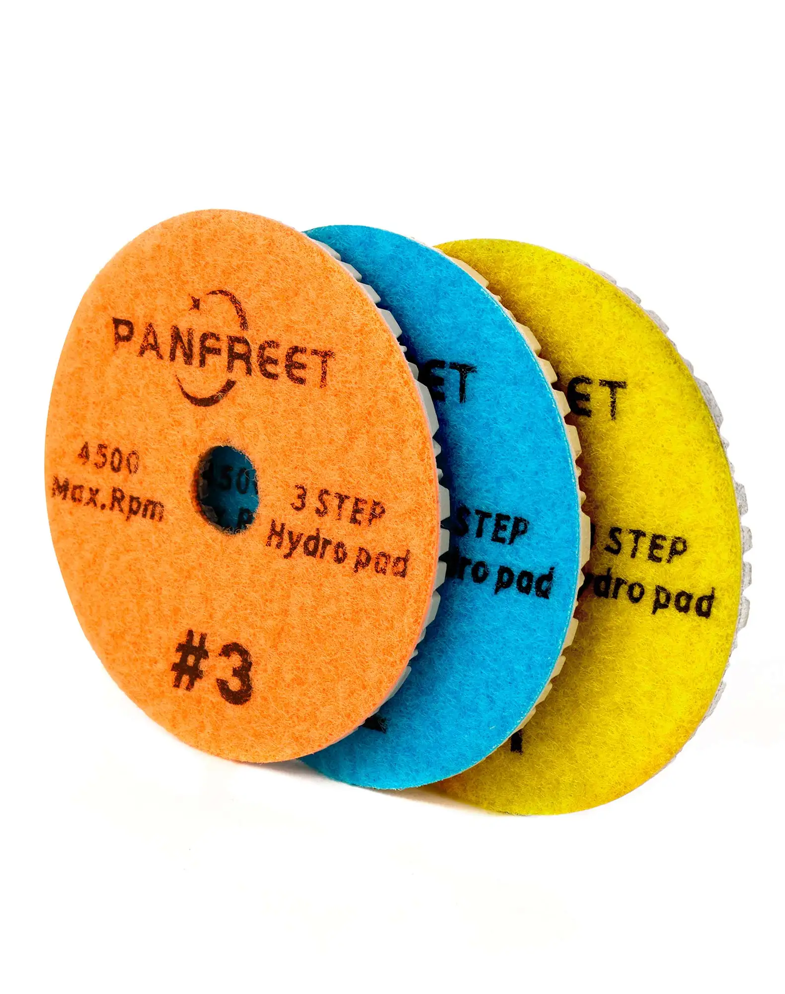 3pcs หินแกรนิตภาษาโปลิชคําแผ่น 4 นิ้ว 100 มม.แห้ง/เปียกเพชร 3 ขั้นตอนแผ่นขัดสําหรับหินแกรนิตหินอ่อนคอนกรีตเครื่องมือขัด