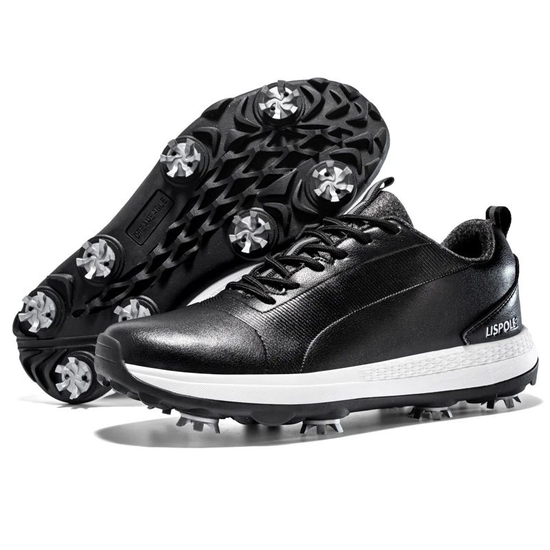 Spiked Men Golf Shoes Waterproof Microfiber Anti-collision Toe Outdoor Competition Sports Sneakers size 39-47
