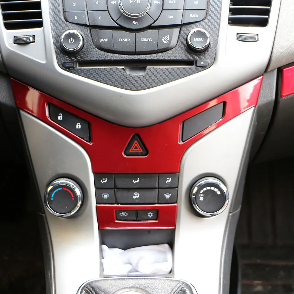 For Chevrolet Cruze 2009-2015 Central Control Button Panel Trim Car Styling Sticker Car Interior Accessories