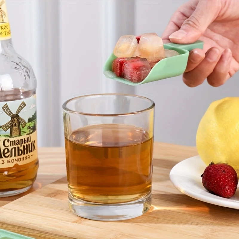 Eiswürfelform mit Deckel und Behälter, 68 Stück, Eiswürfelbereiter, einfache Pressfunktion, Gefrierform, Küchenzubehör, Utensilien, Werkzeuge – Detail 9