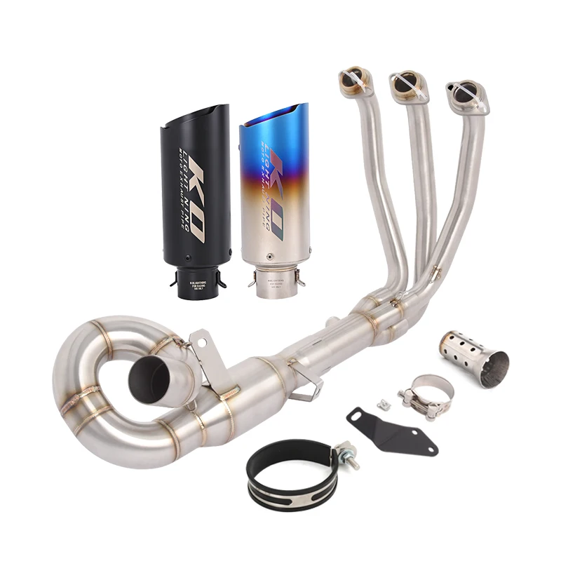 For Adventure CFMOTO 675SR 2024-2025 657NK 2025 Motorcycle Slip On Exhaust System 51 Muffler Header Link Pipe Stainless Steel