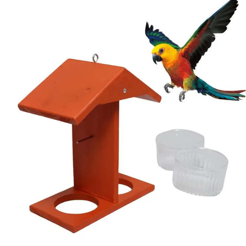 

Outdoor Bird Feeder Garden Feeding Station For Oriole Weather Resistant Double Cups Bird Feeder For Garden Outdoors Patio Deck