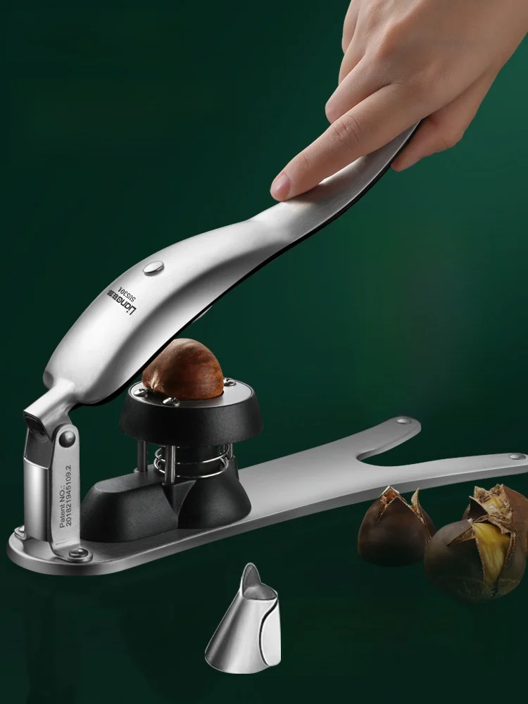 أداة لينا لفتح الكستناء، أداة احترافية لفتح وتقشير الكستناء الخام، أدوات مطبخ للطهي، كسارة مكسرات، مزيل القشور #1