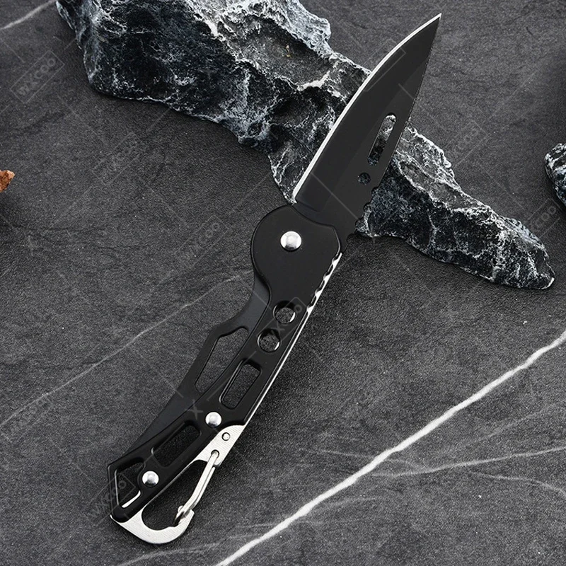 WXCOO Multifunctional Pocket Folding Knife With Keychain Portable Knife Stainless Steel Meat Cutter Boning Knife Fruit Peeler image 5