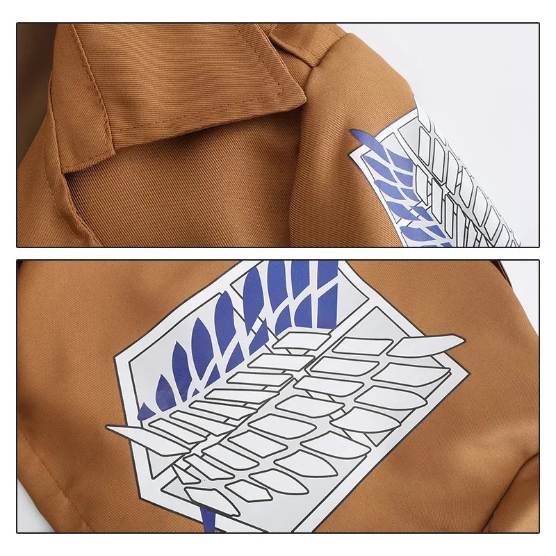 SN55 أنيمي هجوم على تيتان تأثيري Shingeki لا كيوجين تأثيري حلي سترة معطف إرين الفيلق جاكيتات هالوين زي ل @ 54WE