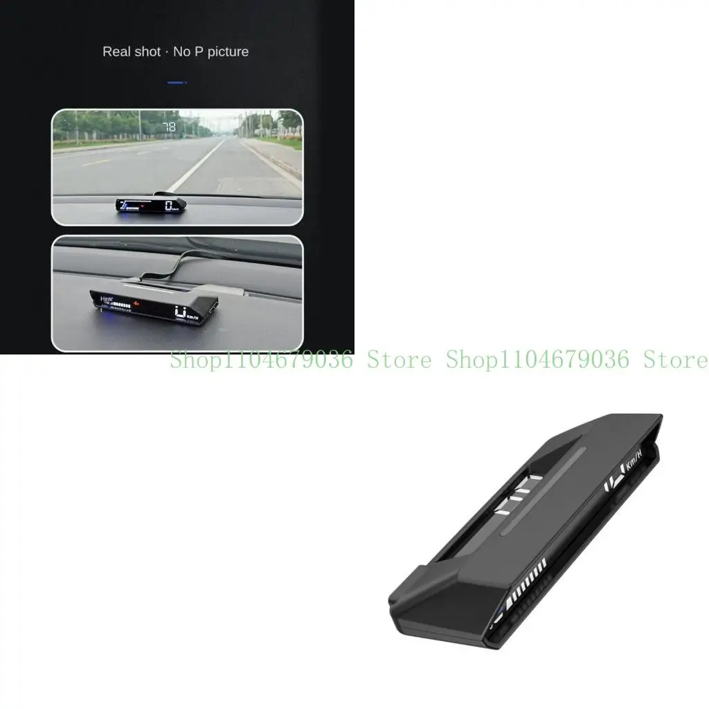 

652F Car Speedometer S100 Security Alarm HUD Head Up Display Temperature Navigation Windshield Speed Projector Speeding Alarm