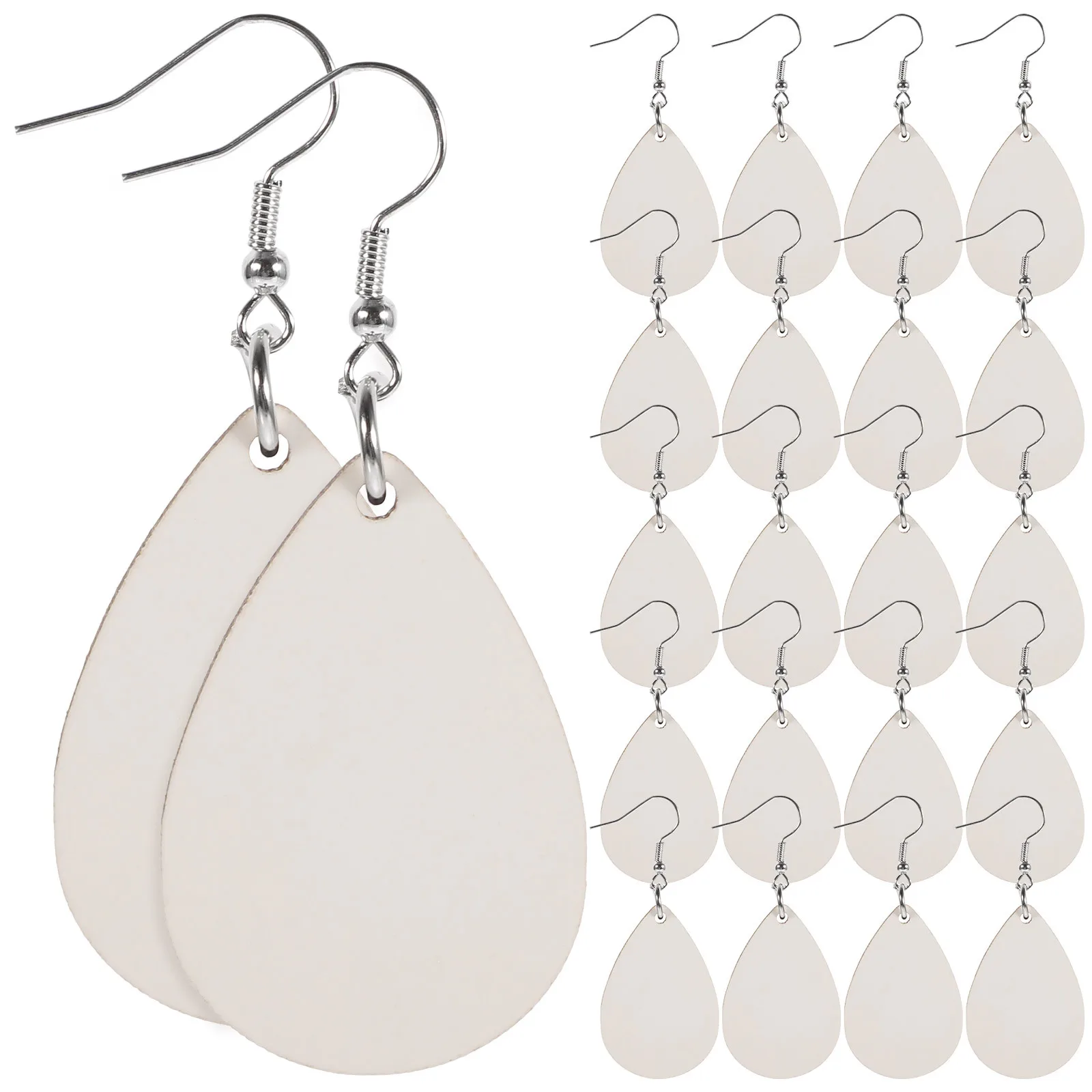 30 قطعة القرط التسامي الفراغات السائبة خشبية الحديد Diy بها بنفسك الحرفية الزخرفية اليدوية صنع المجوهرات عدة للنساء خفيفة الوزن دائم