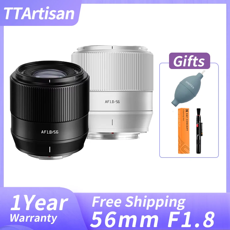 

TTArtisan 56F1.8 AF 56mm F1.8 Camera Lens for Sony E/Fujifilm fuji X mount Camera ZVE10 ZV-E10 A1 A9 A7S A7R A6400 E4 S20 T5 T3