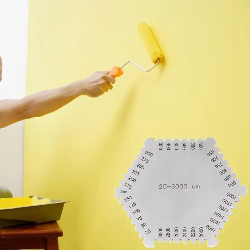 77ja sơn màng ướt độ chính xác cao Phim ướt Phim Comb Commenient thép không gỉ độ dày