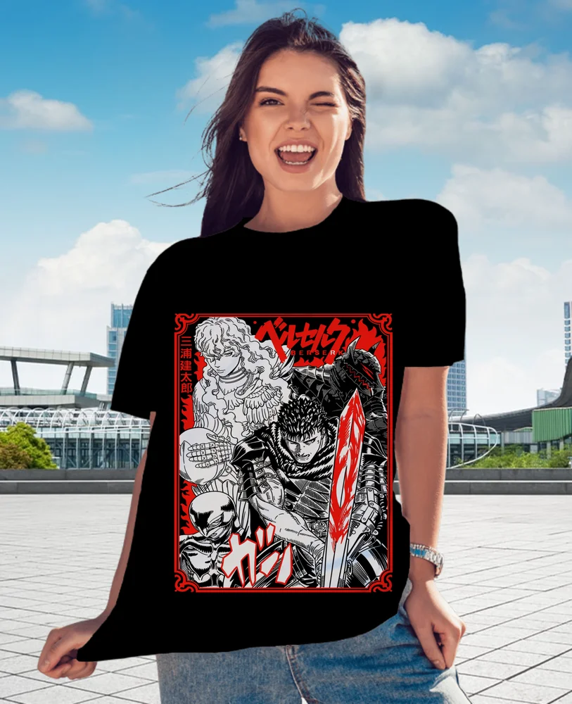 Berserk Guts Shirt Skull Ridder T-Shirt Gatsu Anime Cadeau Shirt Unisex Kleding