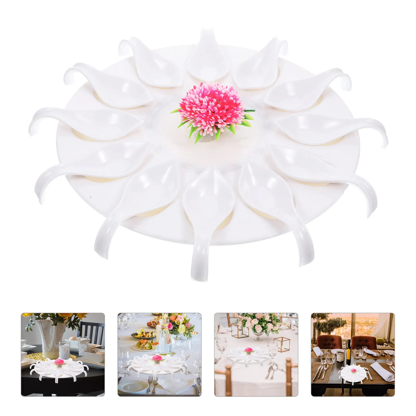 Deviled Egg Serving Tray with Spoons Stylish Seafood Platter for Home Hot Pot Restaurant Gathering Appetizer Dish Decorative