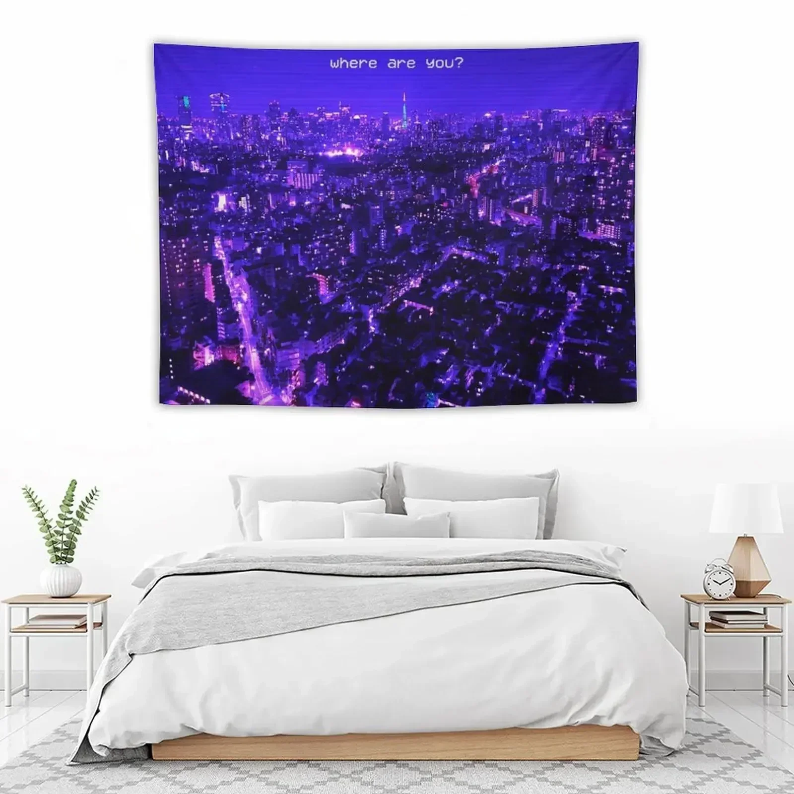 

Where Are You Lost in Translation Vaporwave Aesthetic Tapestry Room Decoration Aesthetic Room Decoration Korean Style Tapestry