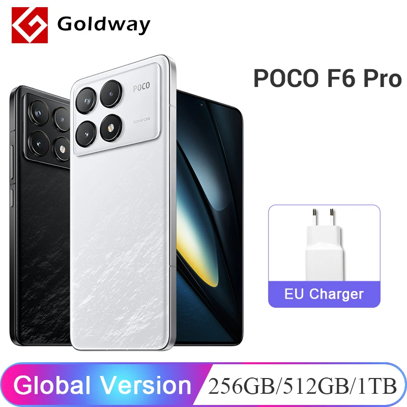 POCO F6 Pro 5G Global Version Mobile phone Snapdragon® 8 Gen 2 120W HyperCharge WQHD+120Hz Flow AMOLED Display NFC 6.67