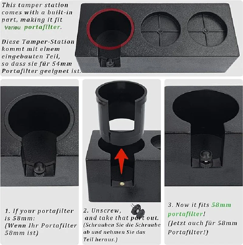 Coffee Tamping Station Stand Portafilter Holder 51MM 53MM 54MM 58MM ABS For Delonghi Breville Espresso Accessories Barista Tools images - 6