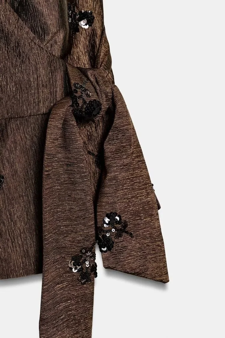 KONDALA Vintage Sexy Chic Damen-Hosenanzug Rückenfreies Pailletten-Neckholder-Top Lange Weite Hose Mode 2026 Frühling Sommer Strandanzug – Detail 6