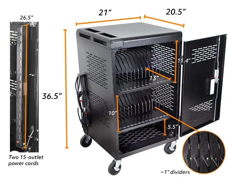 wheeled laptop tablet charging trolley school electronic keyboard lock AC power socket charging trolley educational equipment