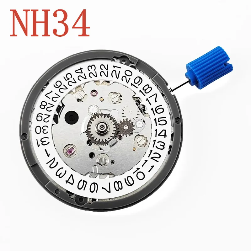 

Japan Genuine GMT NH34 Movement Automatic 24 Jewels Mod Mechanical Watch Movement NH34A 24H GMT Hands Date at 3:00 Standard GMT