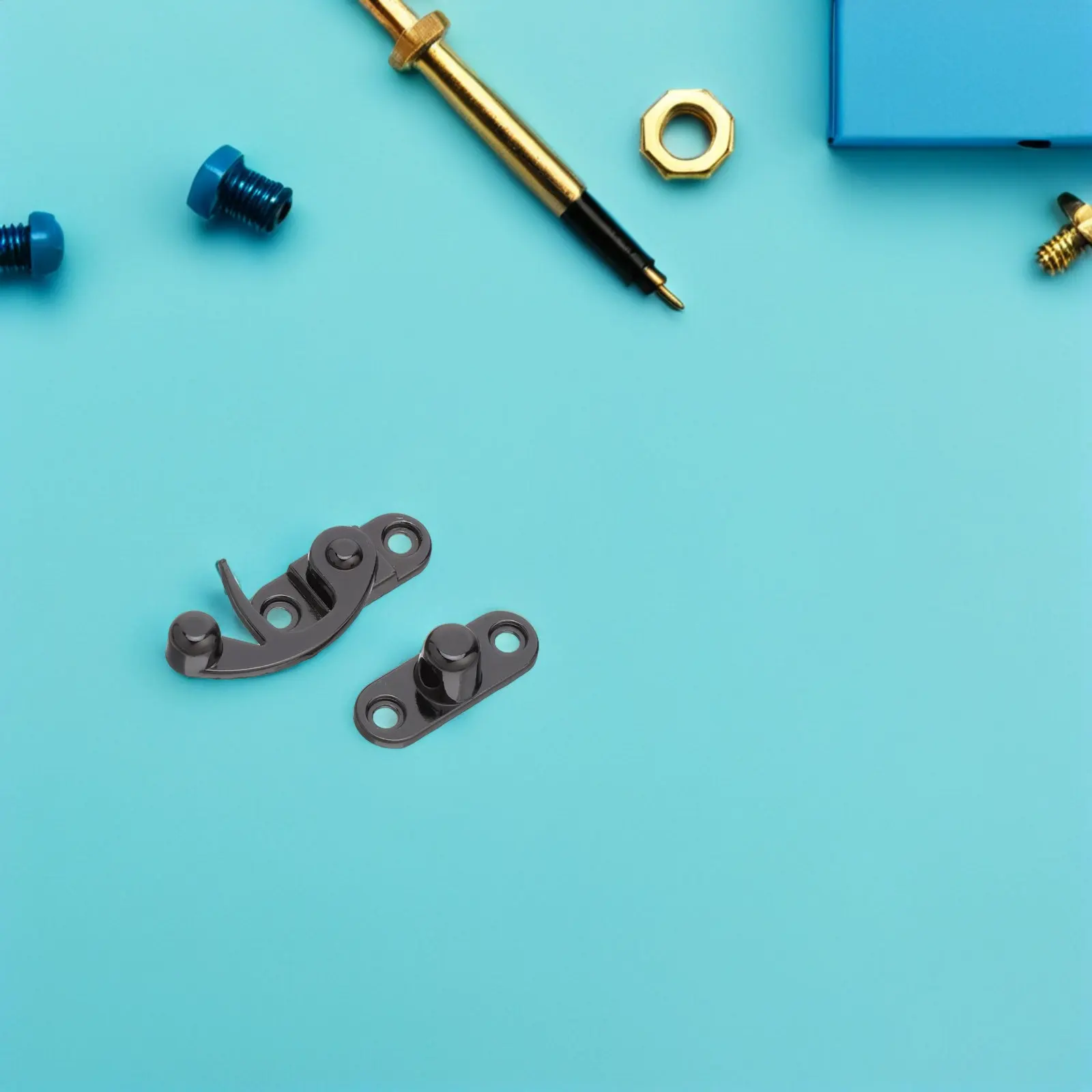 10Pcs Retro Hasps Clasp Lock for Jewelry Box Cabinet Zinc Alloy Swing Arm Toggle Latch Right Angle Hook Secure Small Box