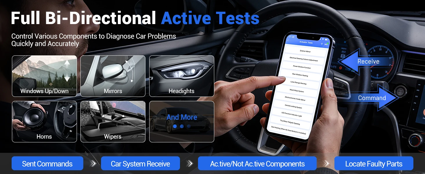 2026 VDIAGTOOL D200 Auto-Diagnosegerät Vollsystem-Diagnose 26+ Resets Bidirektionaler Test OBD2-Scanner Lebenslange Kostenlose Updates – Detail 6