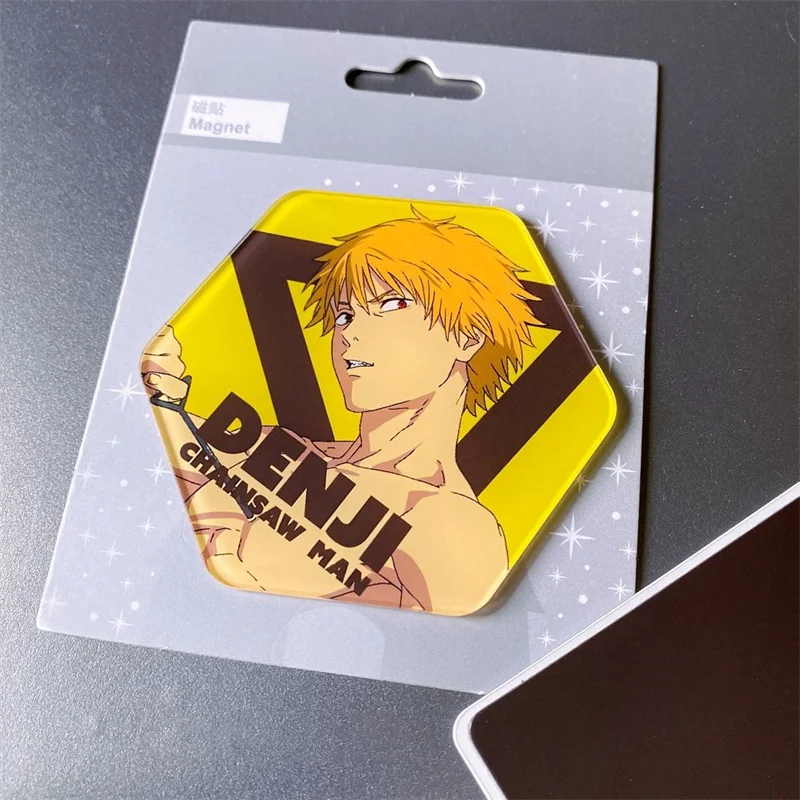 Anime Kettensäge Mann Denji Makima Power Hayakawa Aki Cosplay Prop Acryl Figur Modell Ornament Kühlschrank Magnet Zubehör