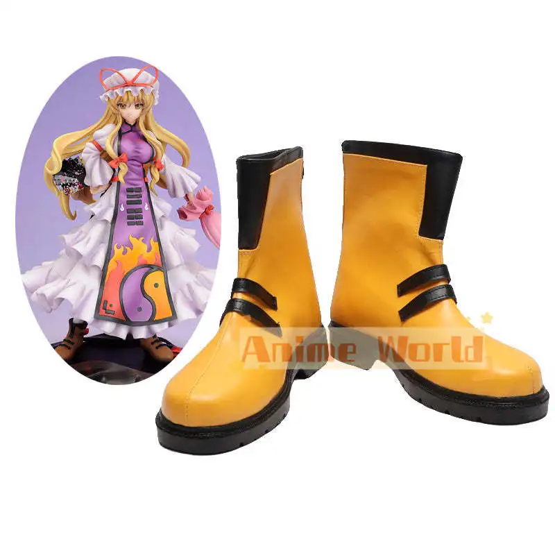 Touhou Project Yukari Yakumo Cosplay Shoes Halloween Carnival Boots Custom Made