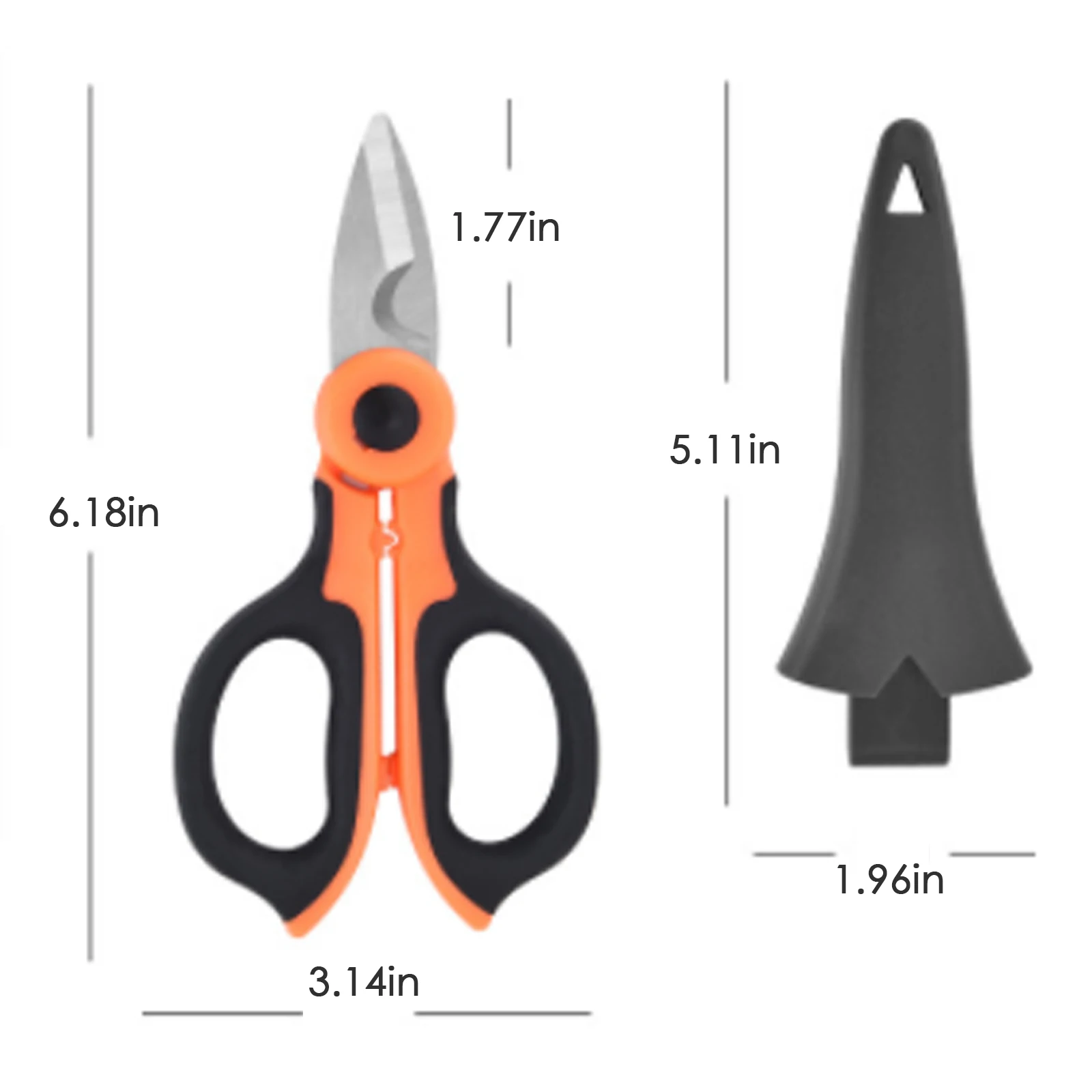 High Carbon Steel Scissors Household Shears Tools Electrician Scissors Wire Stripper Hand Tool Electrician Scissors Stripping