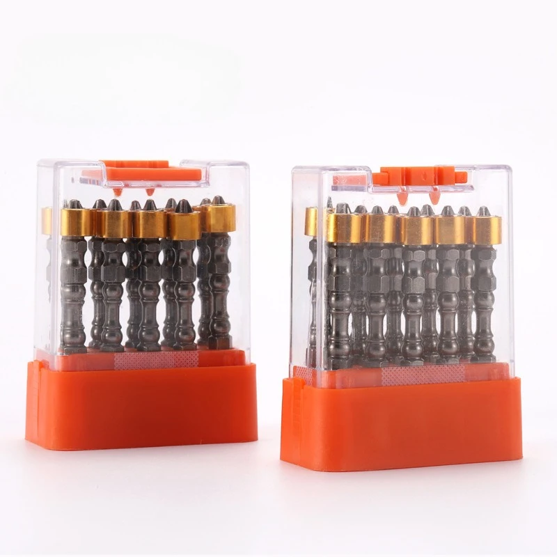 Electric Screwdriver Bits High Strength Impact Screwdriver Bits With Magnetic Retainer Ring Cross Screwdriver Bit Set For Power
