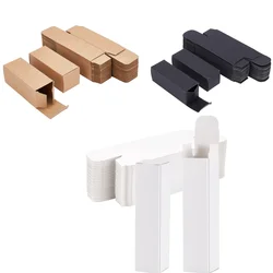 100pcs White Black Kraft Paper Tube Cardboard Boxes Essential oil bottle packaging box Blank Cosmetic Storage Box
