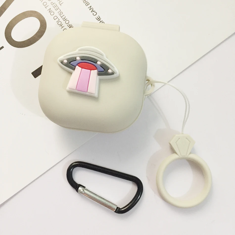 لسامسونج غالاكسي براعم لايف/براعم برو حالات الكرتون الفضاء سلسلة سماعات غطاء غالاكسي براعم 2 لينة مكافحة سقوط حامي غطاء