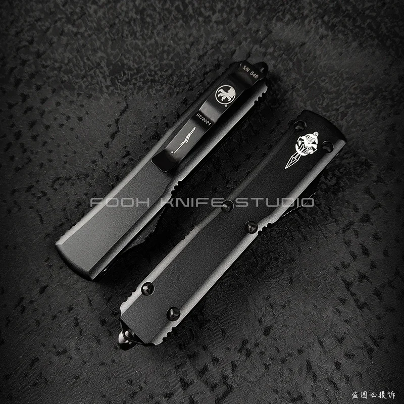 FOOH KNIFE STUDIO HELLHOUND ULTRATECH مميز بالسيف MICRO ULTRA TECH UT UTX D2 Steel CNC 6061 أدوات EDC من الألومنيوم