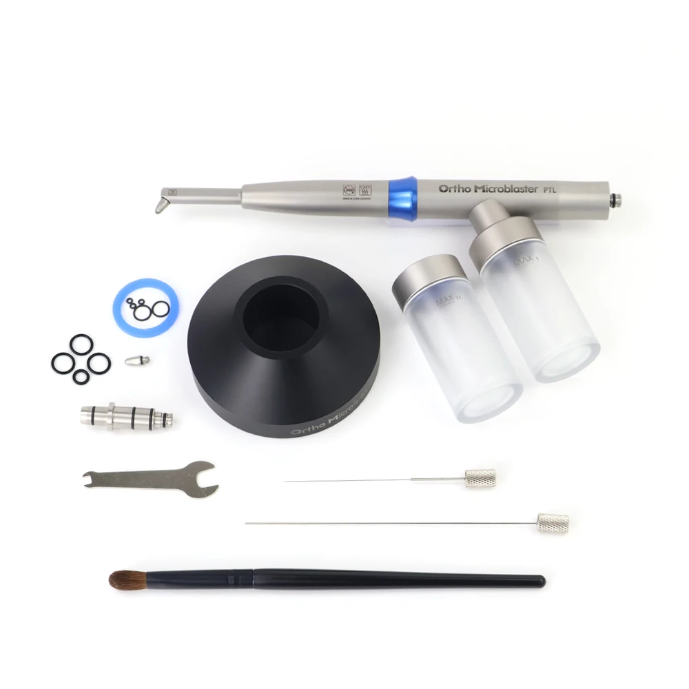 Dental 2in1 Aluminum Oxide Sandblaster with Internal Water Spray Micro Blaster Alumina Gun Fit N*K PTL connect Air Polisher Tool