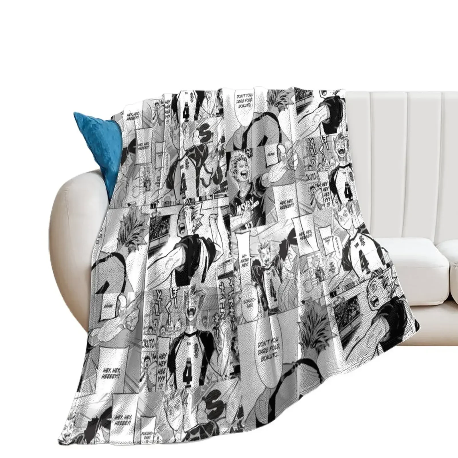 

Bokuto Manga Collage II Throw Blanket Giant Sofa Soft Plaid Blankets