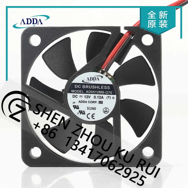 

ADDA Ball bearing CPU DC12V 0.12A 5010 50X50X10MM 5CM Mute chassis switch power supply AD0512MB-G70 Cooling fan
