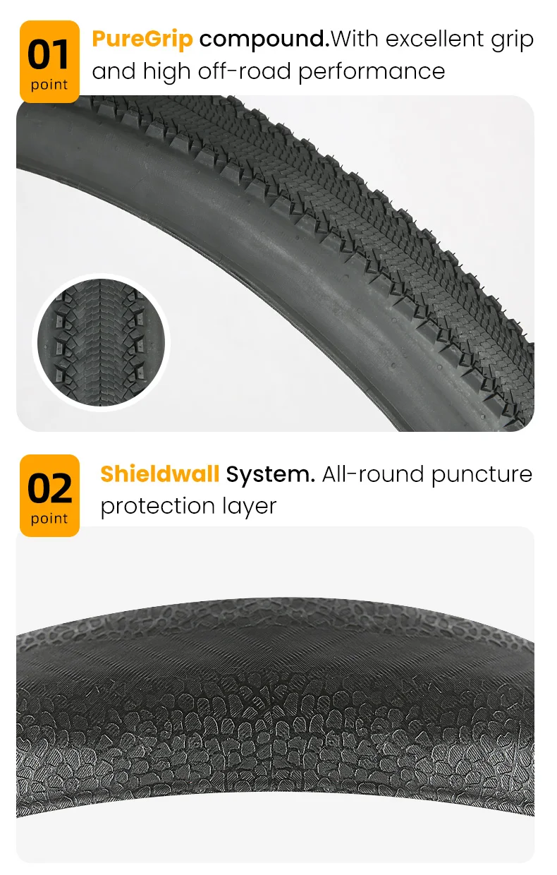 Continental Terra Hardpack 27.5/29x2.0 Tubeless Ready Faltbarer Gravel-Reifen MTB Rennrad Cyclo-Cross Breiter Profilflächenauftrag Flaches Zentralprofil – Detail 5