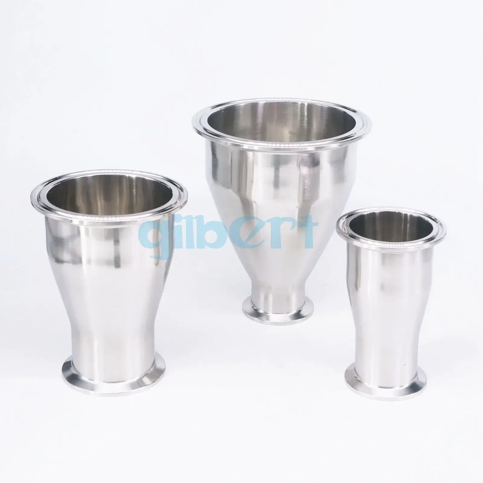 Fit Tube O.D 89mm-76mm Tri Clamp 3.5"-3" Ferrule 106-91mm 304 Stainless Steel Sanitary Pipe Fitting Reducer