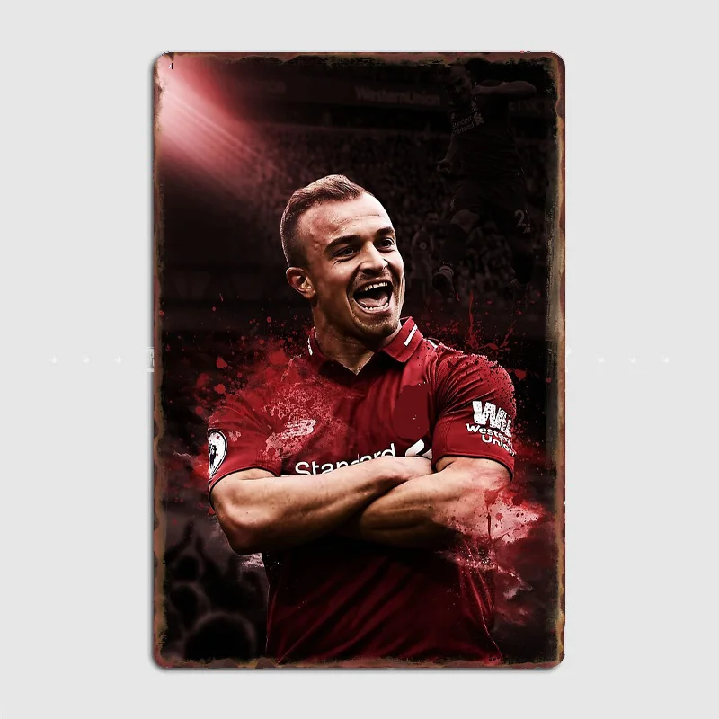

Xherdan Shaqiri Football Player Retro Posters Metal Poster Pub Sign Garage Club Indoor Wall Room Decoration Home Decor
