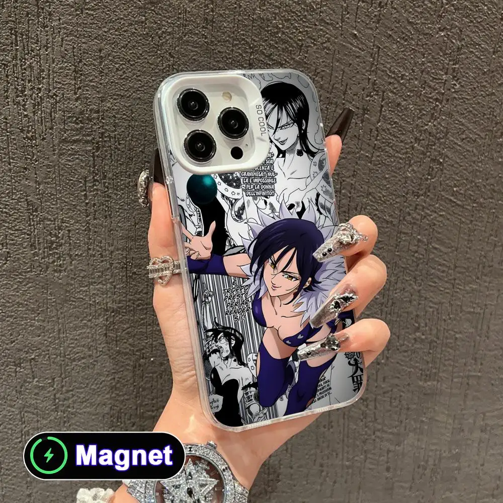 Seven Deadly Sins Merlin Phone Case for iPhone 17 16 15 14 13 12 11 X XR XS Air Pro Max Plus Colorful Silver Magnet Cover