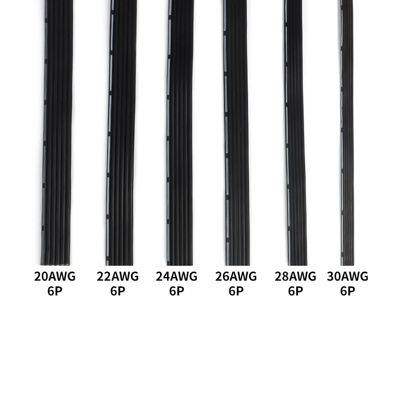 Super Soft Silicone Wire 2P 4P 5P 6P 8P 10P 14P Multi-core Parallel 30 28 26 24 22 20AWG High Temperature Resistant Copper Cable