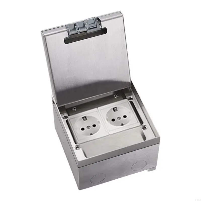 

2025 New Concealed Flat Floor Socket Flat Floor Concealed Electrical Socket Stainless Steels Marble Floor Socket Box Easy to Use