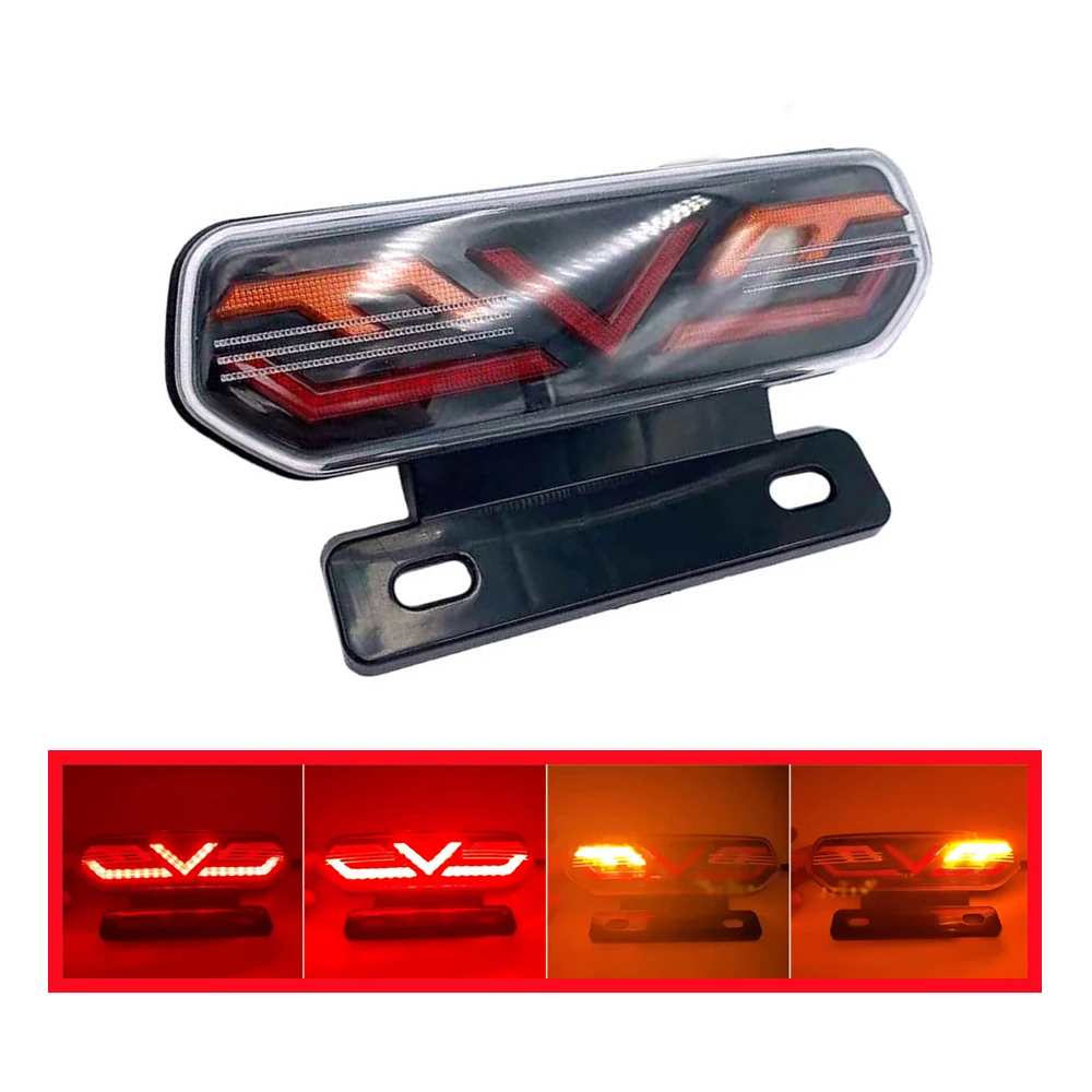

1Pc 12V Tail Light Motorcycle Rear LED Headlight Brake Turn Signal Electric Motorbike Taillights Motor Direction Blinker