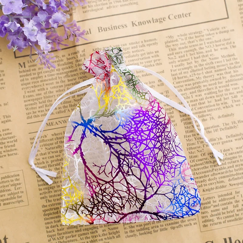 Wholesale Gift Distribution 500pcs Eid Party Distribution Stretch Candy Bag Transparent Yarn Bag Gift Bag Christmas Party Gift