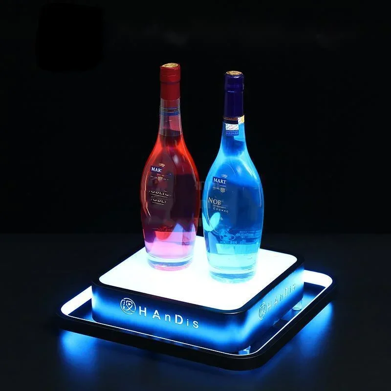 

Creative Bar LED Luminous Wine Rack Colorful Champagne Display Stand KTV Bar Accessories for Wine Delivery and Display