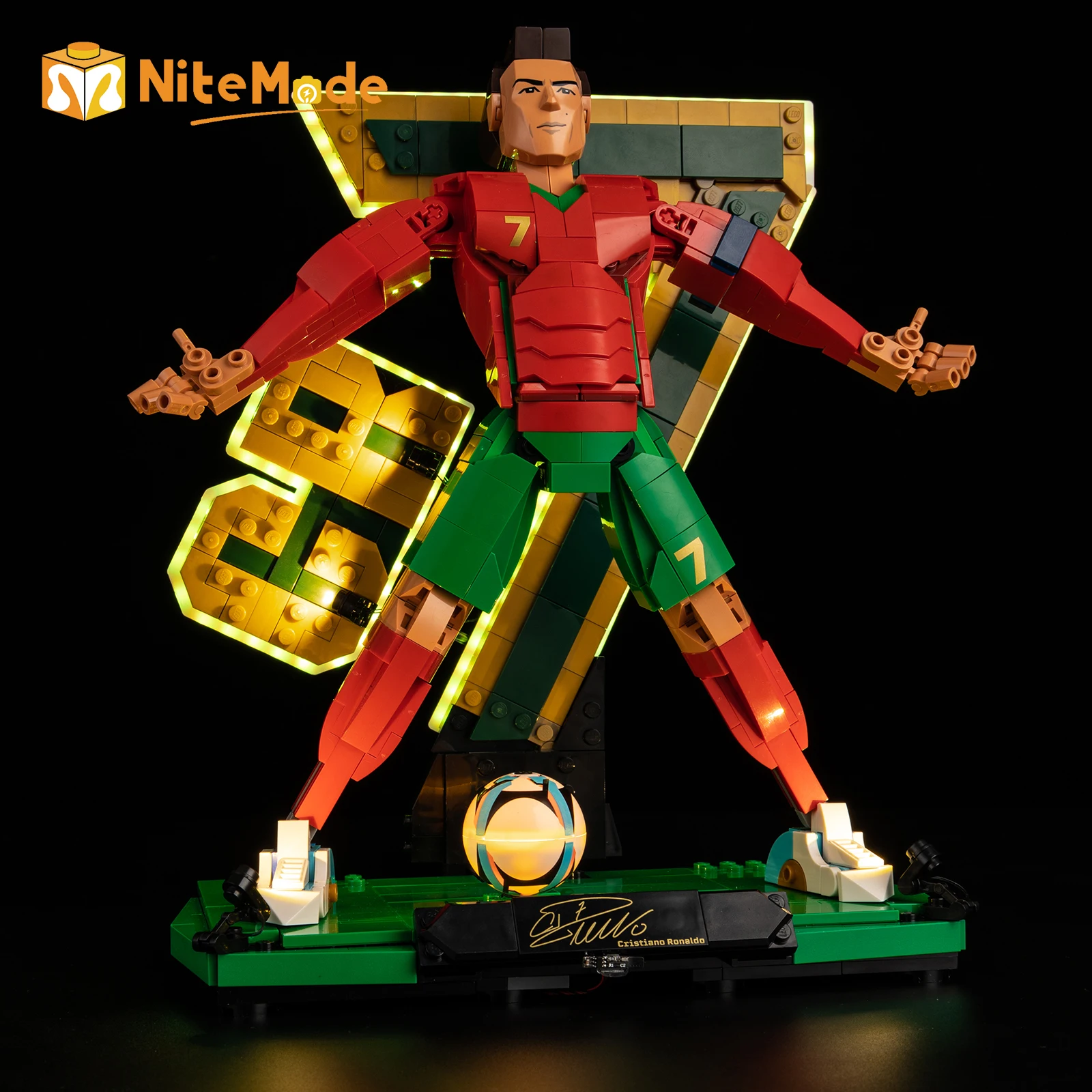 LED Light Kit for LEGO Cristiano Ronaldo – Soccer Legend 43016 Building Blocks