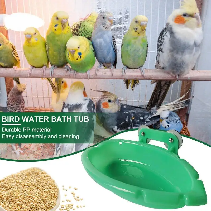 Bird Bath Tray Safe Space Saving Harmless Birdbath Bowl Bird Tub Pet Bath Pool Healthy Bird Bathtub For Canaries Small Birds