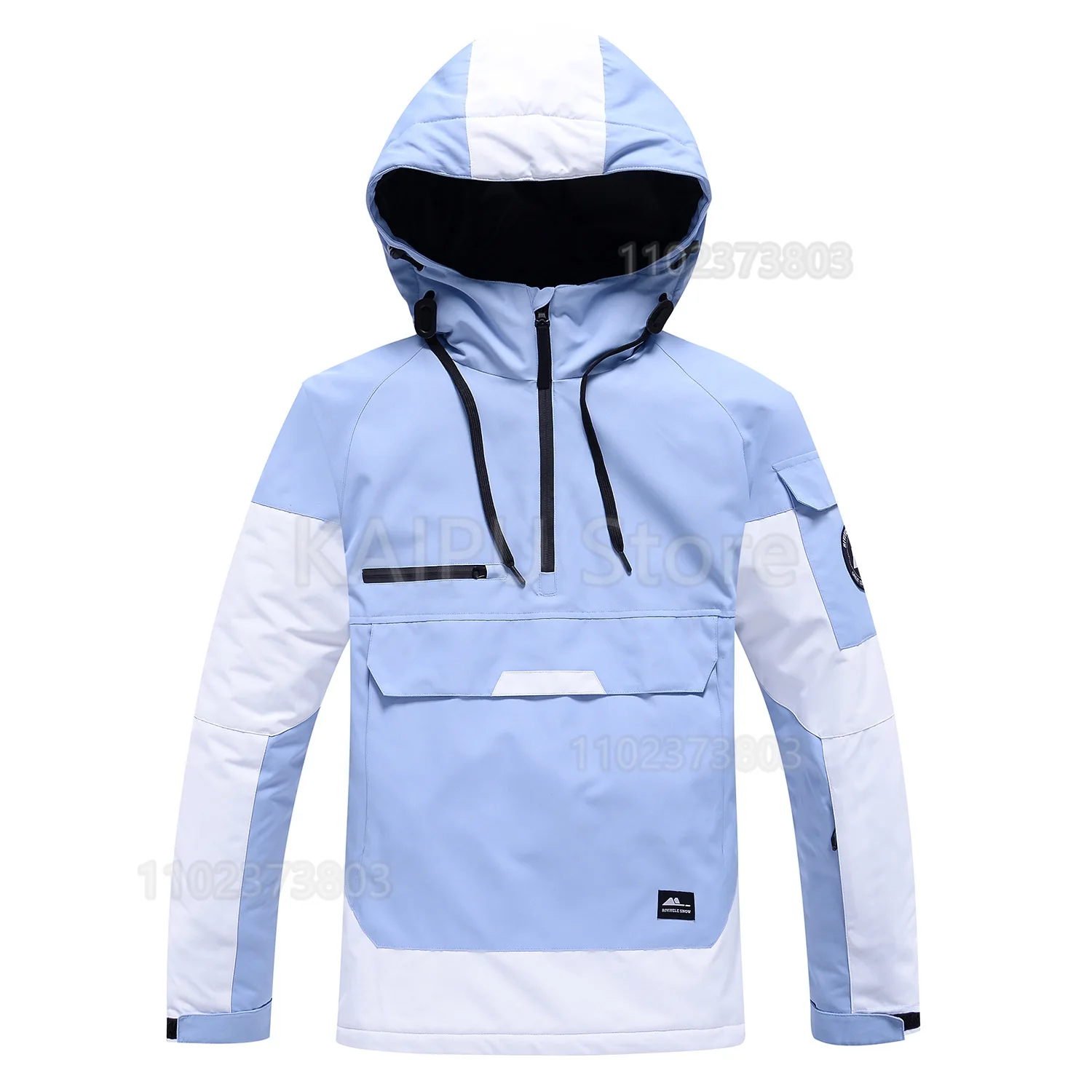 بدلة تزلج متباينة مقاومة للرياح ومقاومة للماء ودافئة ومسامية للزوجين سترة تزلج واحدة مزدوجة للثلج للرجال