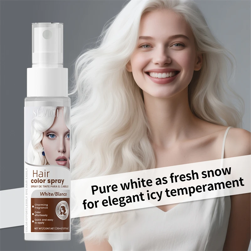 Nuevo Spray de Color para el cabello, 30ml, temporal, Diy, tinte para el cabello, disfraz de fiesta de Halloween, Spray de peinado instantáneo, herramientas desechables para el cabello