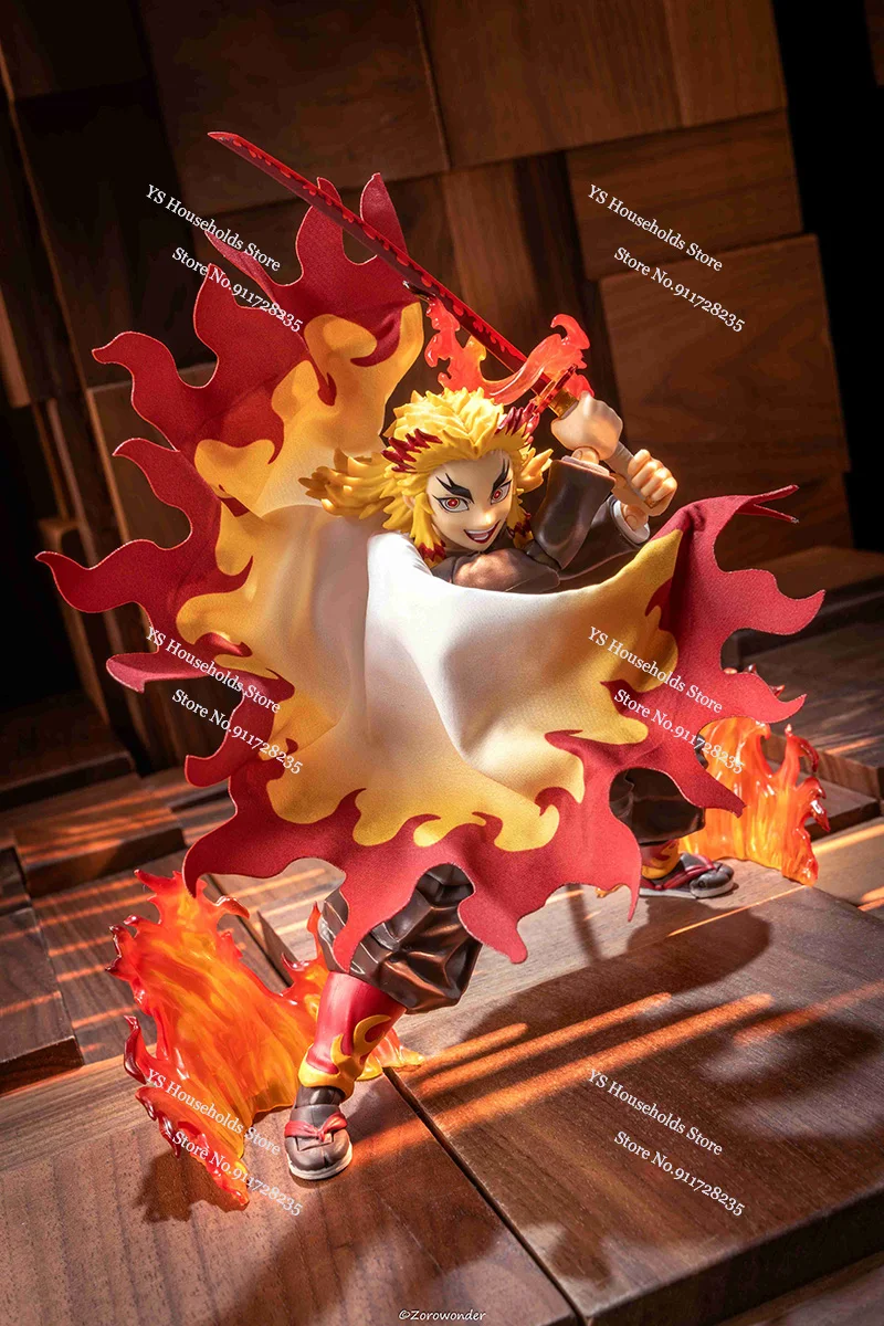 1/12 Rengoku Kyoujurou 애니메이션 피규어 미니 빨간색 흰색 망토 장난감 의류 액세서리 6 "Demon Slayer Shf Figma BUZZmod Soldier