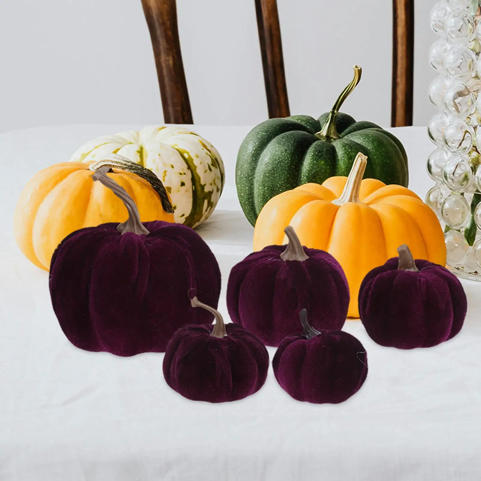 Artificial Pumpkin Fake Simulation Vegetable Thanksgiving Decoration Halloween Party Props DIY Crafts for Home Farmhouse Harvest