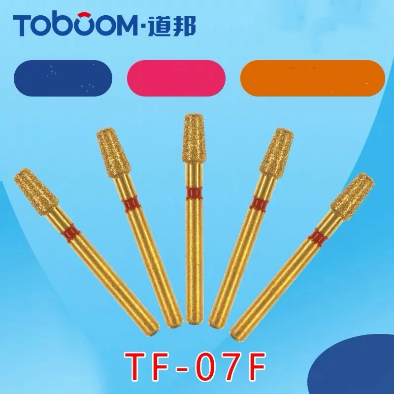 5PCS Dental preparation burs kit Fg burs for Porcelain Alloy Inlay and onlay TF-07/TF-07F