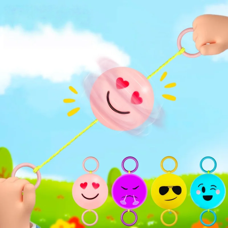 5Pcs Creativity Kids Whistle Pull String Flying Ball Toys Decompression Hand-Eye Coordinated Exercise Indoor outdoor Puzzle Toys